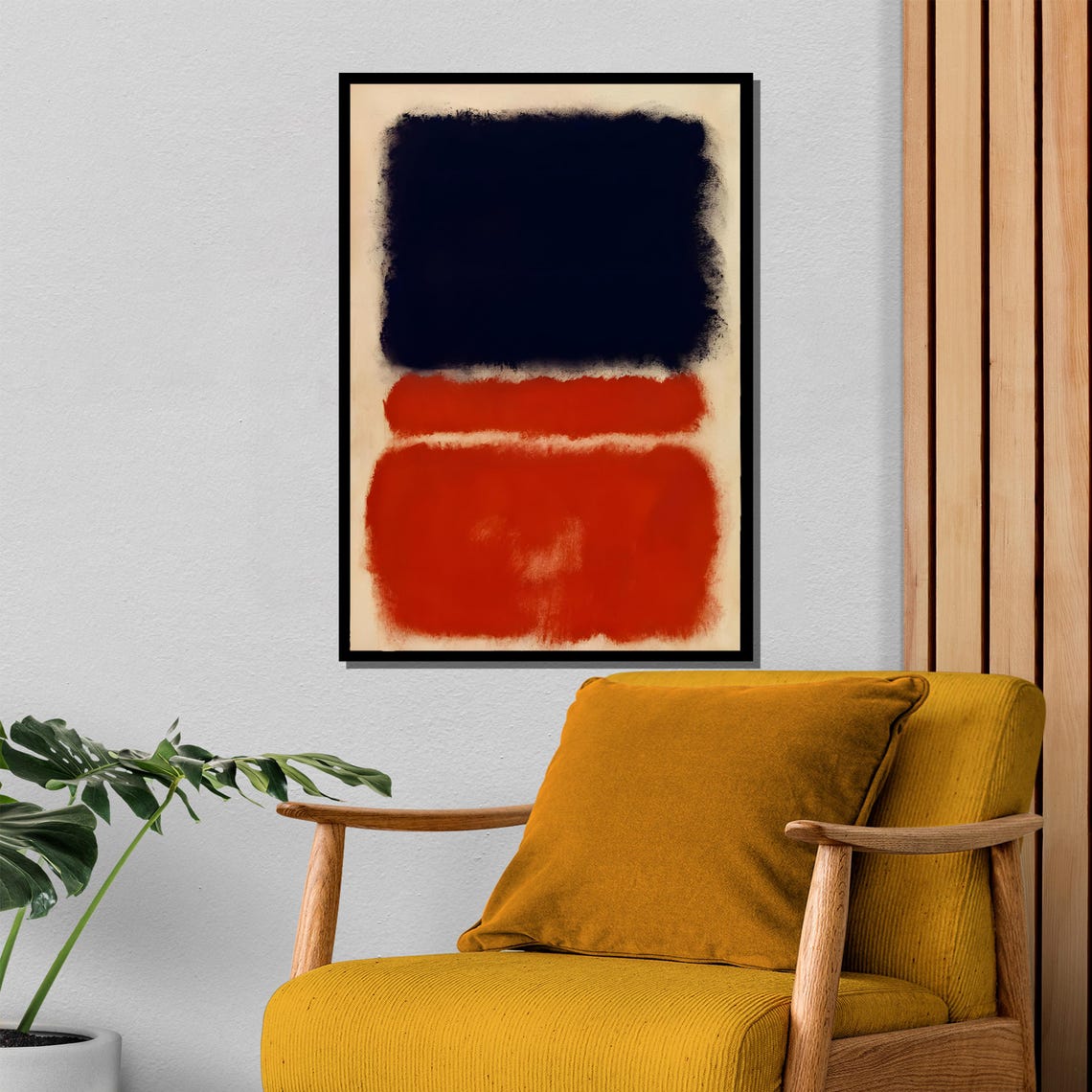 Mark Rothko Bold Red And Black Abstract Painting Iconic Modern Art Gift For Contemporary Spaces - Image 4