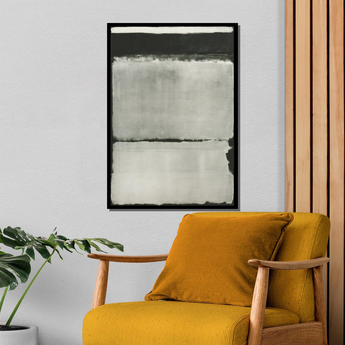 Muted Grey Color Field Abstract In Soft Dove Tones Minimalist Poster - Image 4