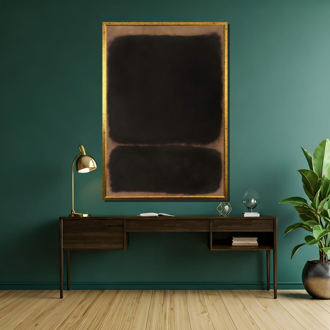 Rothko-Style Deep Black Minimal Color-Field Abstract Art Poster - Image 5
