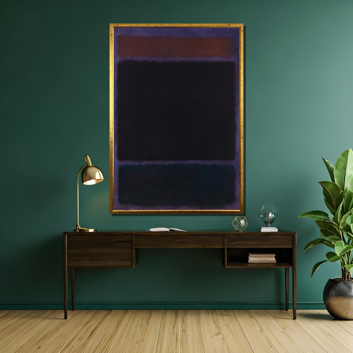 Rothko Style Dark Purple And Black Moody Color Field Art Poster - Image 5