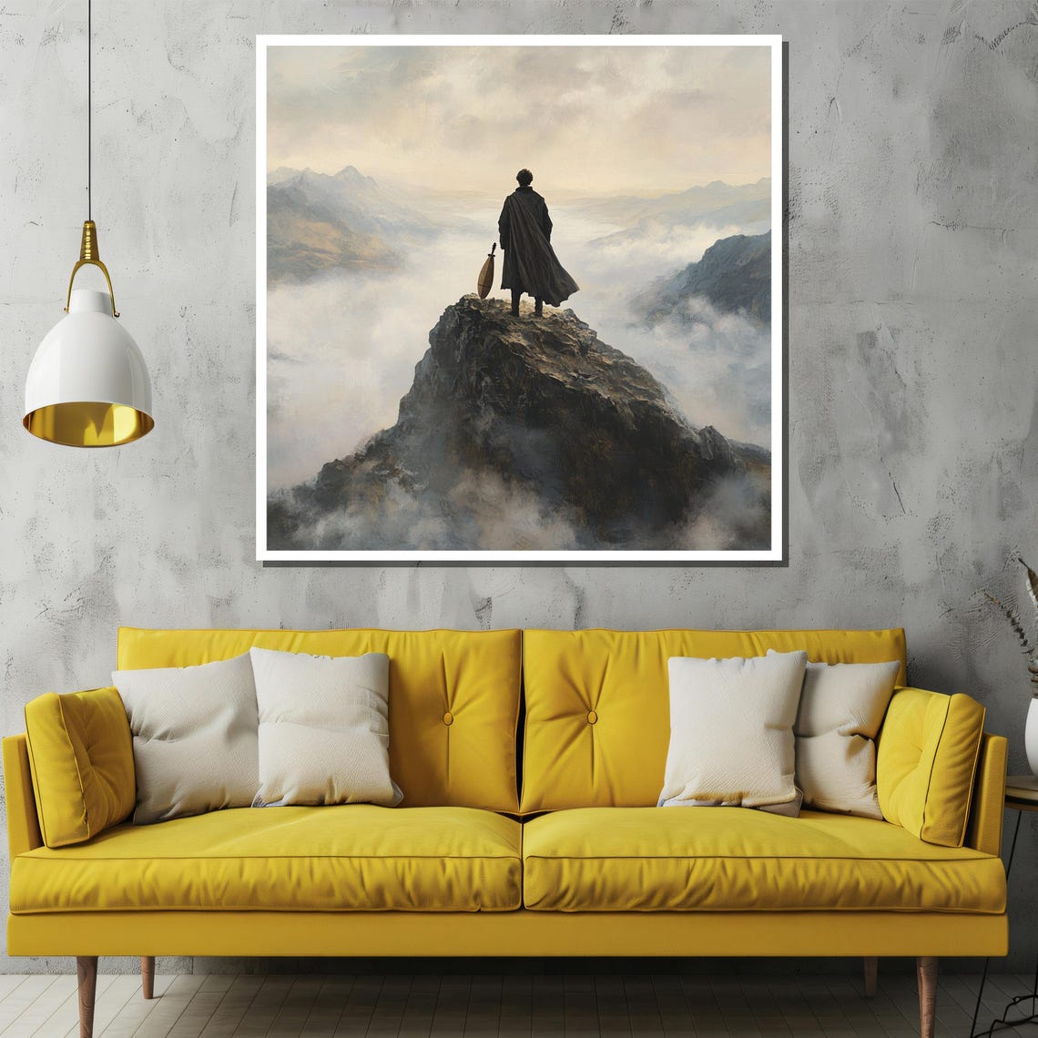 Romantic Wanderer Painting Caspar David Friedrich Art Print Dramatic Landscape Wall Decor Misty Mountain Artwork Gothic Gift - Image 2