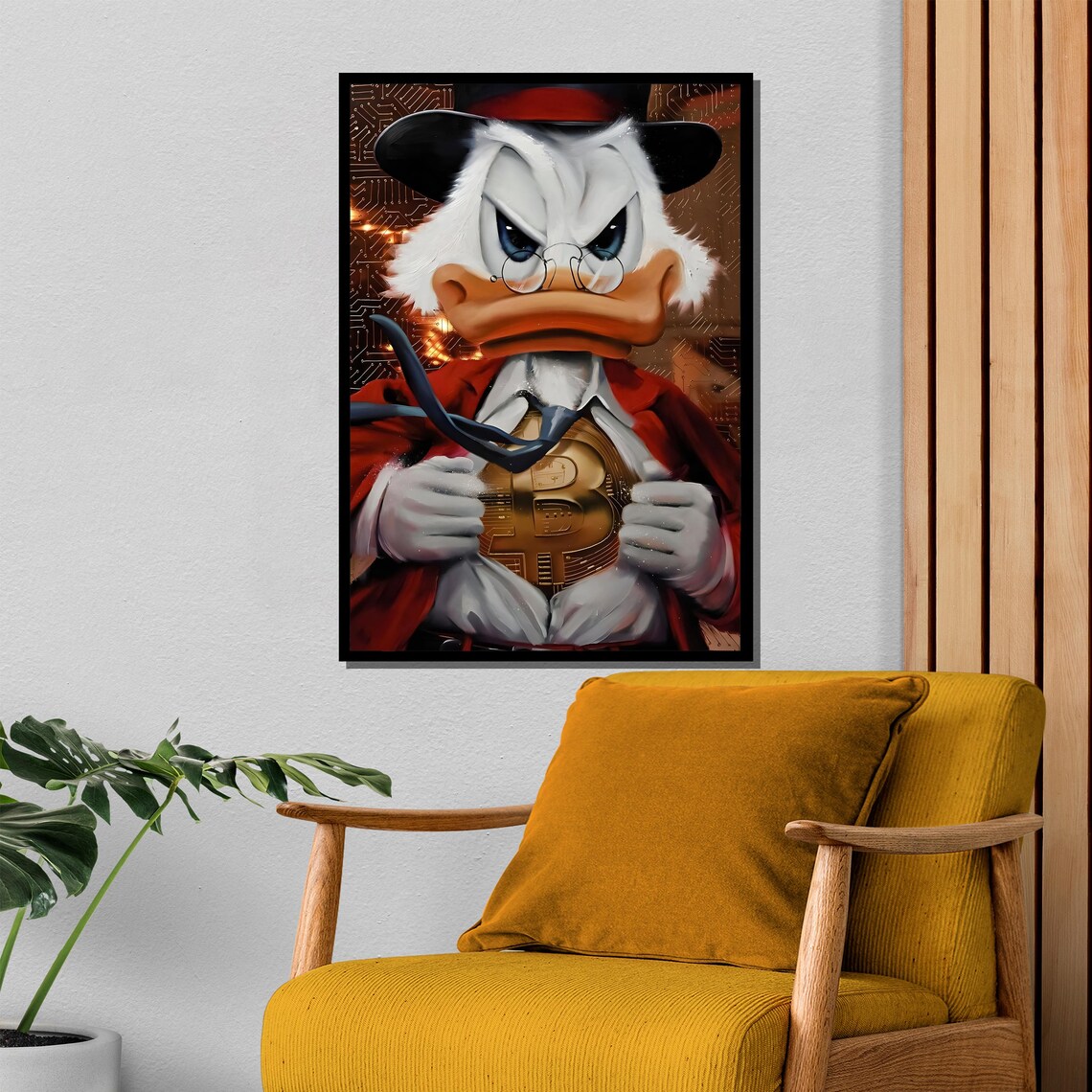 Bold Character Painting, Cryptocurrency Pop Art Gift - Image 4