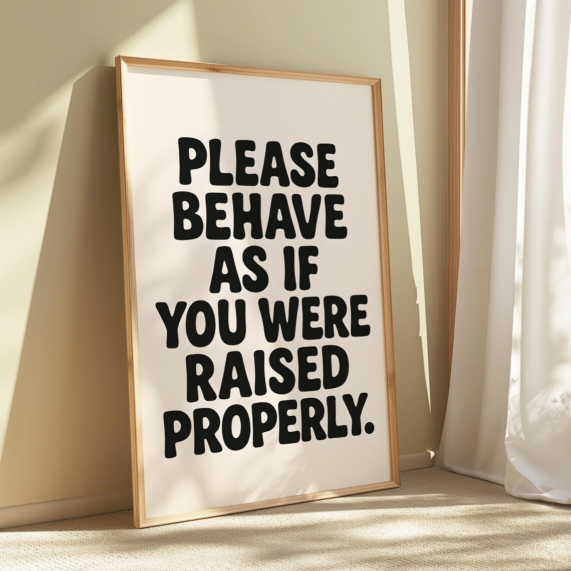 Funny Quote Typography, Minimalist Poster Print