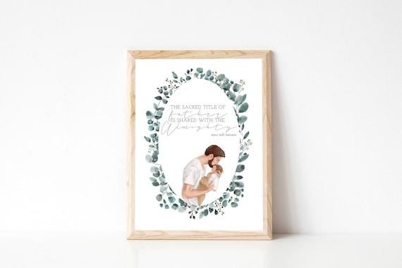 Sacred Title Of Father Ezra Taft Benson Quote Fatherhood Poster