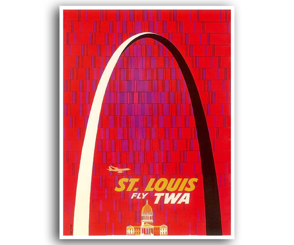 St Louis Retro Missouri Travel Poster Art Print