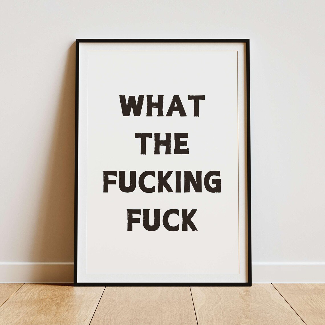 What The Fucking Fuck Pink Bold Swear Word Funny Quote Poster - Image 2