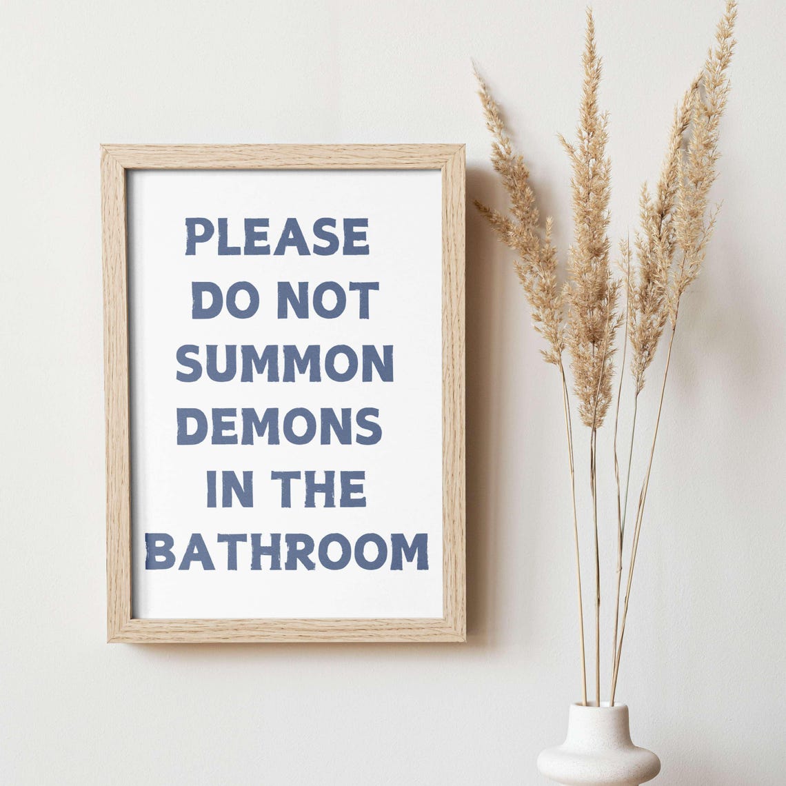 Please Do Not Summon Demons in the Bathroom Funny Spooky Poster - Image 4