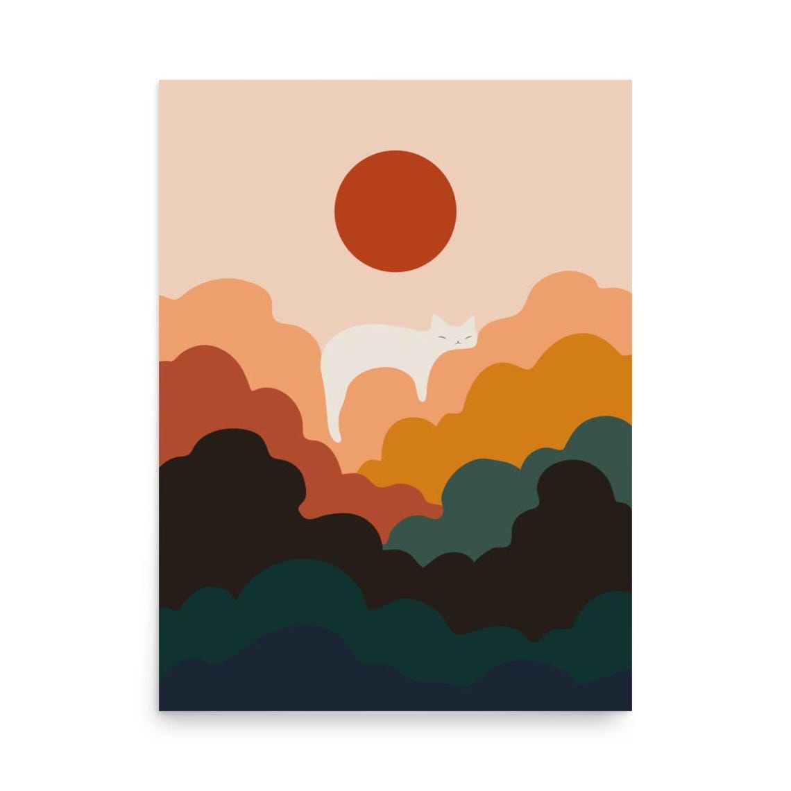Cat Landscape 217 Art Print