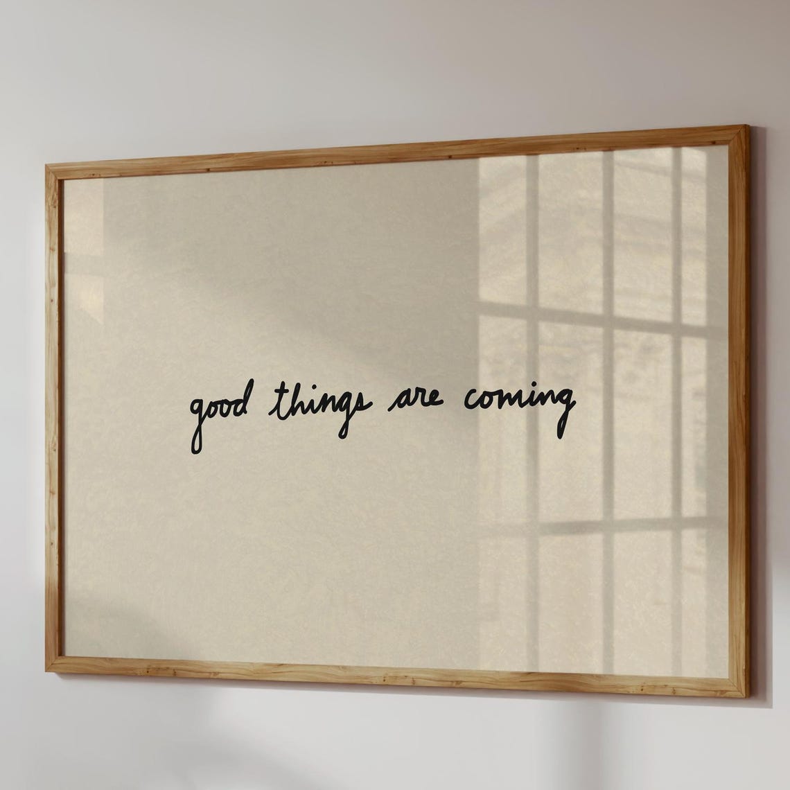 Good Things Are Coming Print Minimalist Typography Poster Affirmation Wall Art Digital Download Horizontal