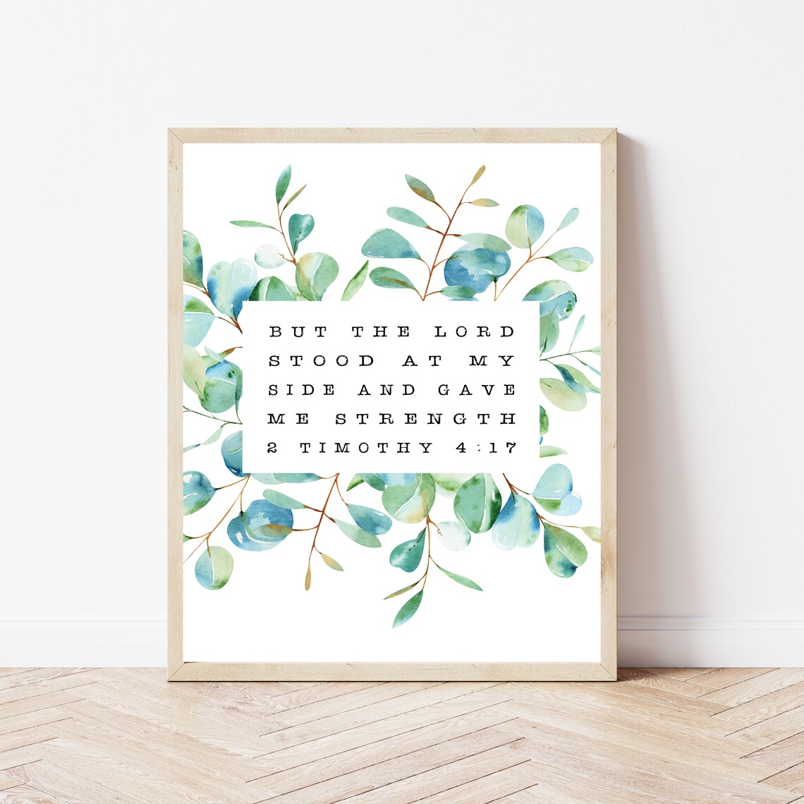 2 Timothy 417 Christian Office Wall Art Scripture Prints Poster 8x10 Bible Verse Inspirational Quotes