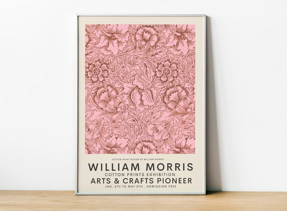 William Morris Exhibition Poster, Arts And Crafts Pattern