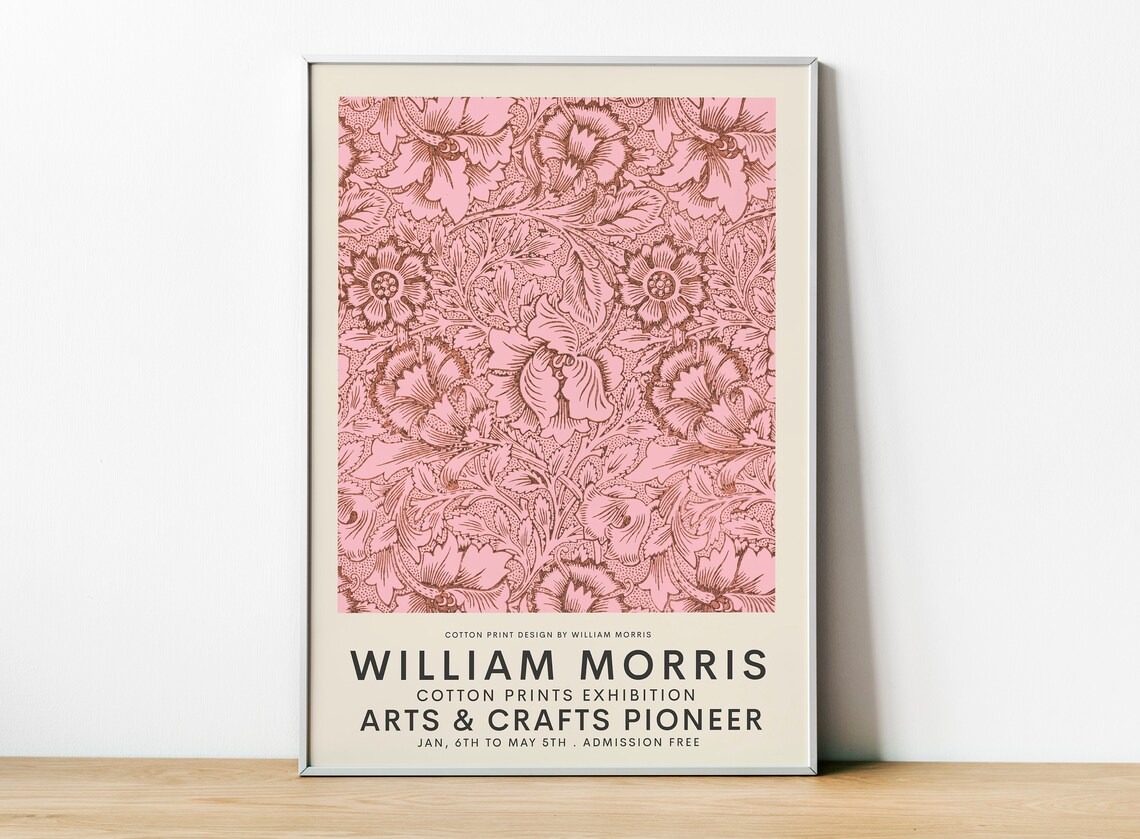 William Morris Exhibition Poster, Arts And Crafts Pattern