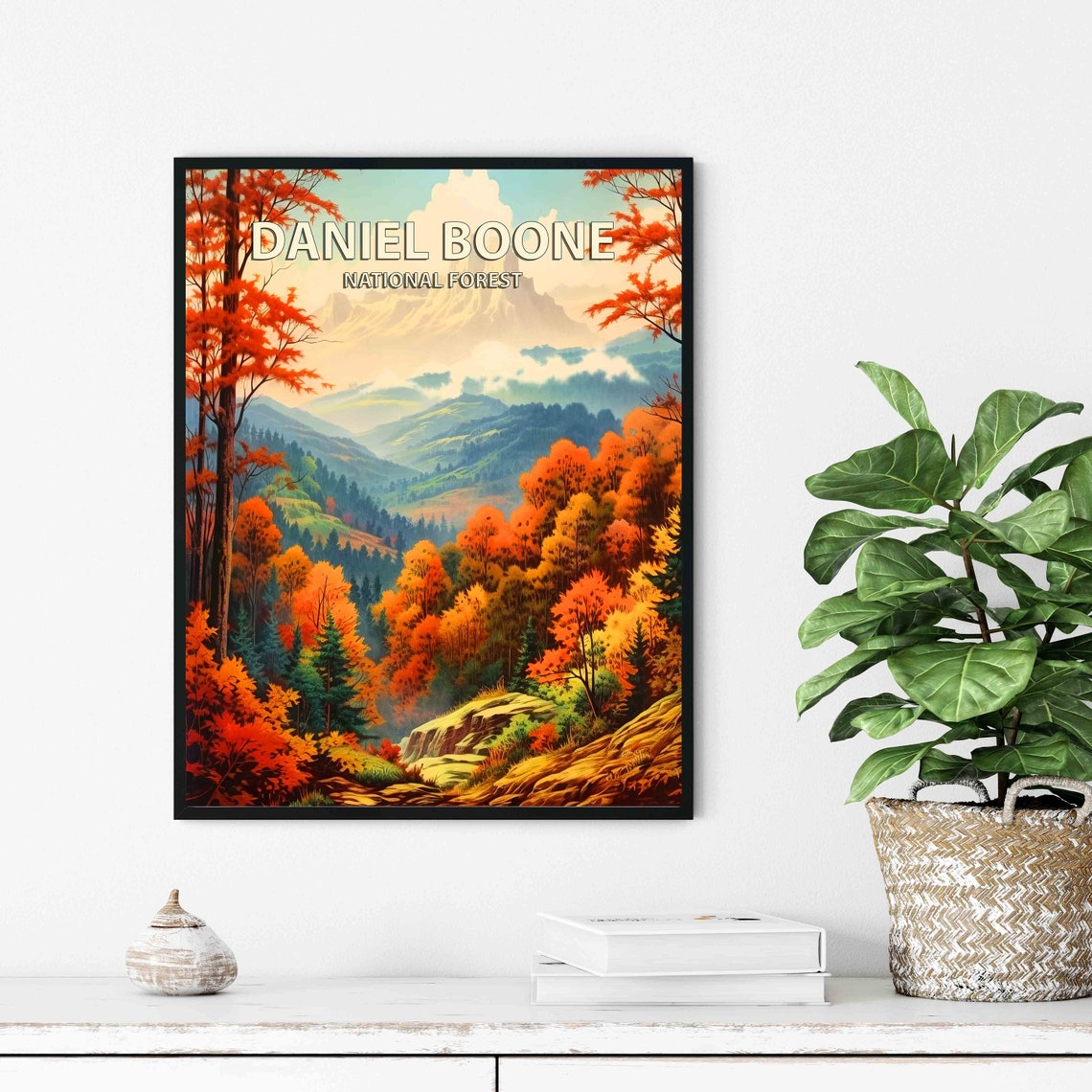 Daniel Boone National Forest Autumn Foliage Kentucky Travel Poster - Image 2