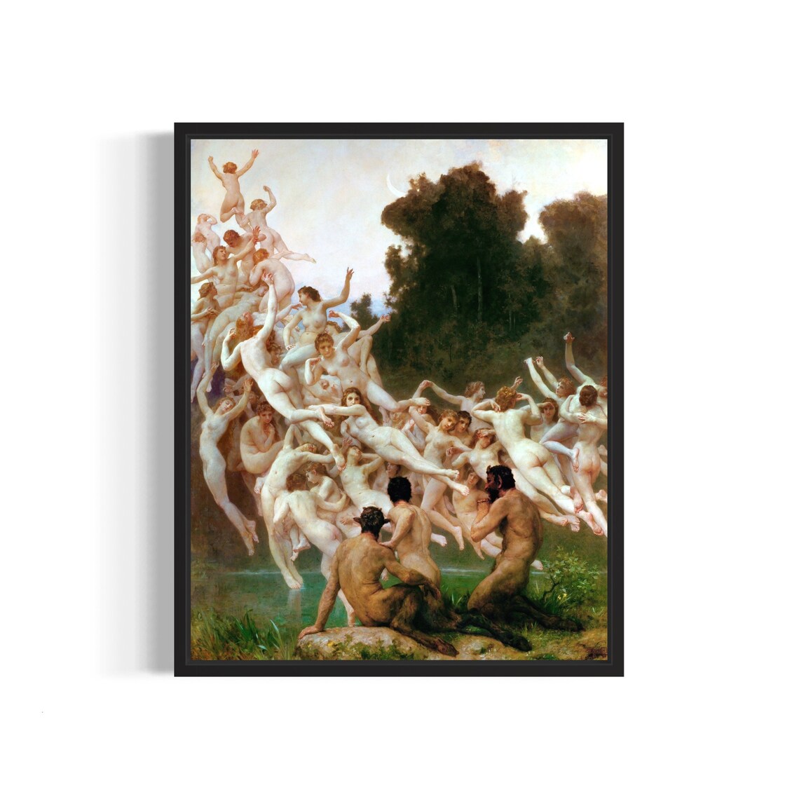 The Oreads Bouguereau Mythological Nymphs Ascending Art Poster