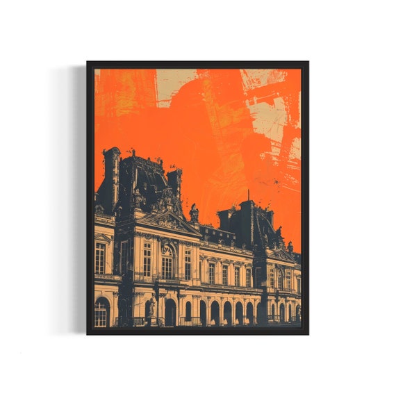 Palace Of Versailles Poster Art Print Vintage Retro Landmarks Painting Wall Art Decor
