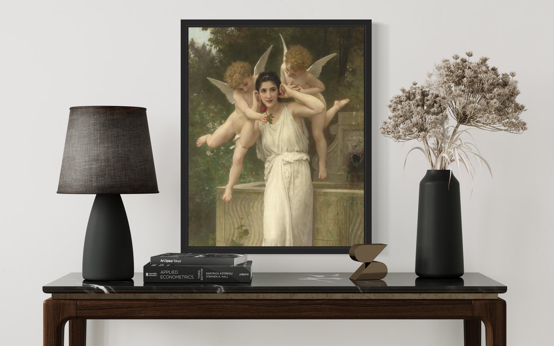 Bouguereau Jeunesse Cherubs at the Fountain Classic Painting Poster - Image 3