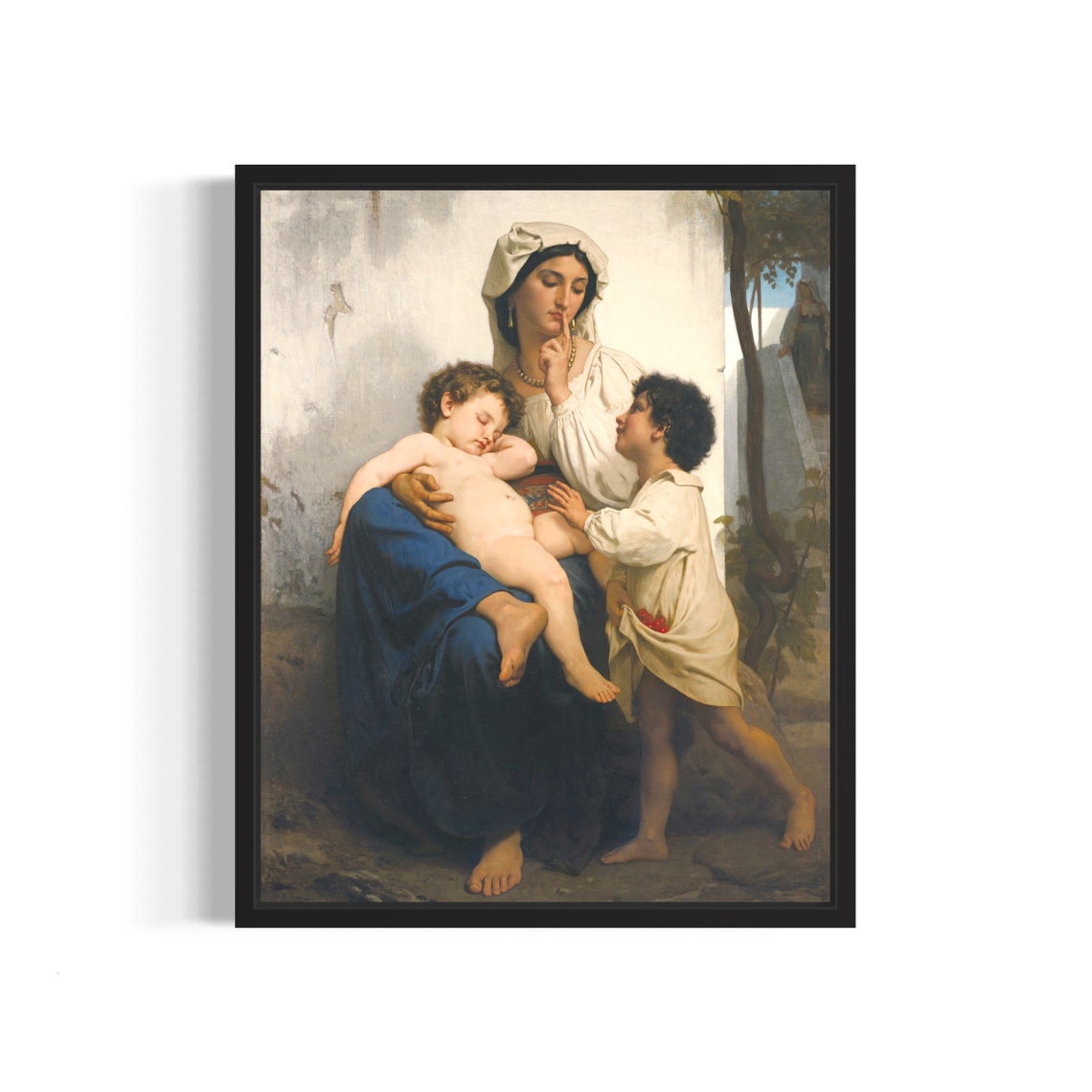 Bouguereau Mother With Sleeping Children Classic Painting Poster