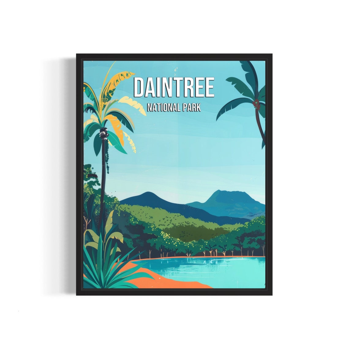 Daintree National Park Tropical Lagoon and Palm Forest Poster