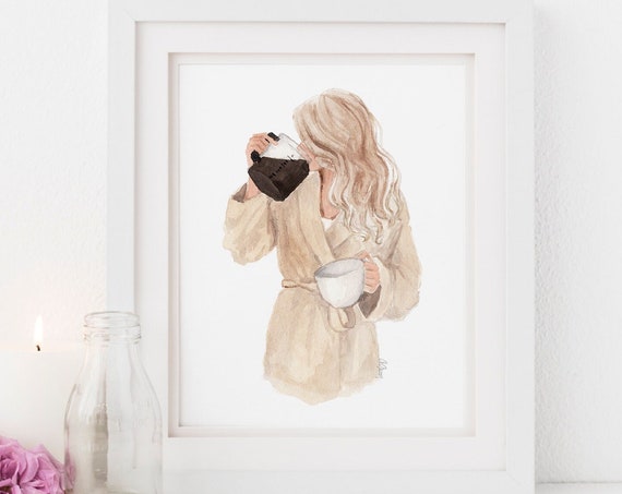 Coffee Wall Art Coffee Lover Print Art Coffee Coffee Illustration Print Coffee Poster