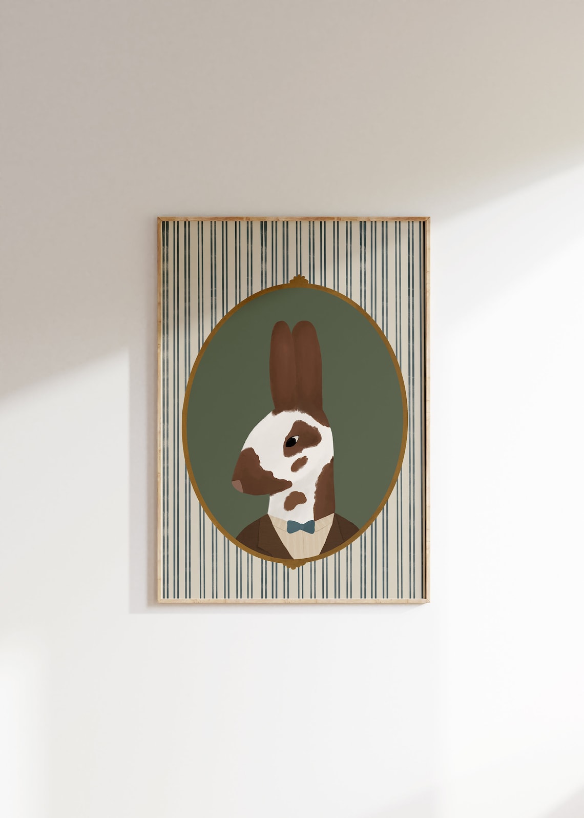 Boys Room Vintage Rabbit Print Grandmillenial Art Bunny Nursery Print Vintage Aesthetic Nursery Abstract Vintage Painting Farm Nursery Print