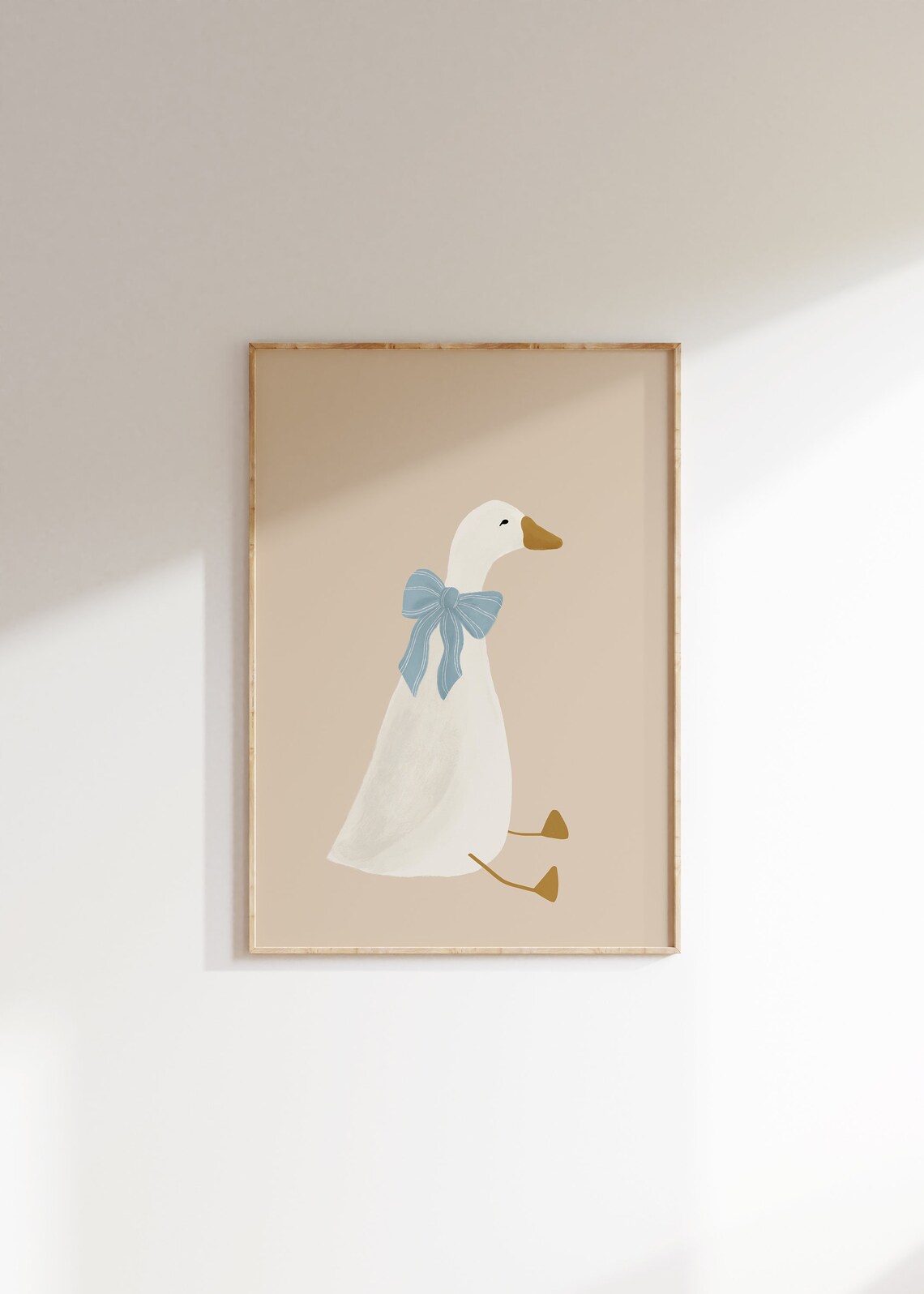 Silly Goose Nursery Decor, Coquette Goose Poster