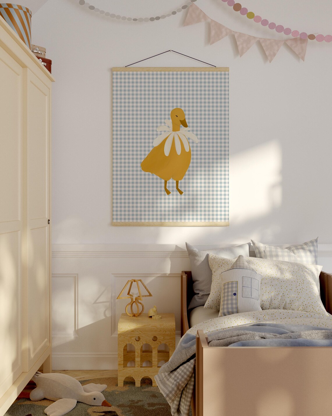 Girls Room Duck Print, Cottagecore Nursery Art - Image 2
