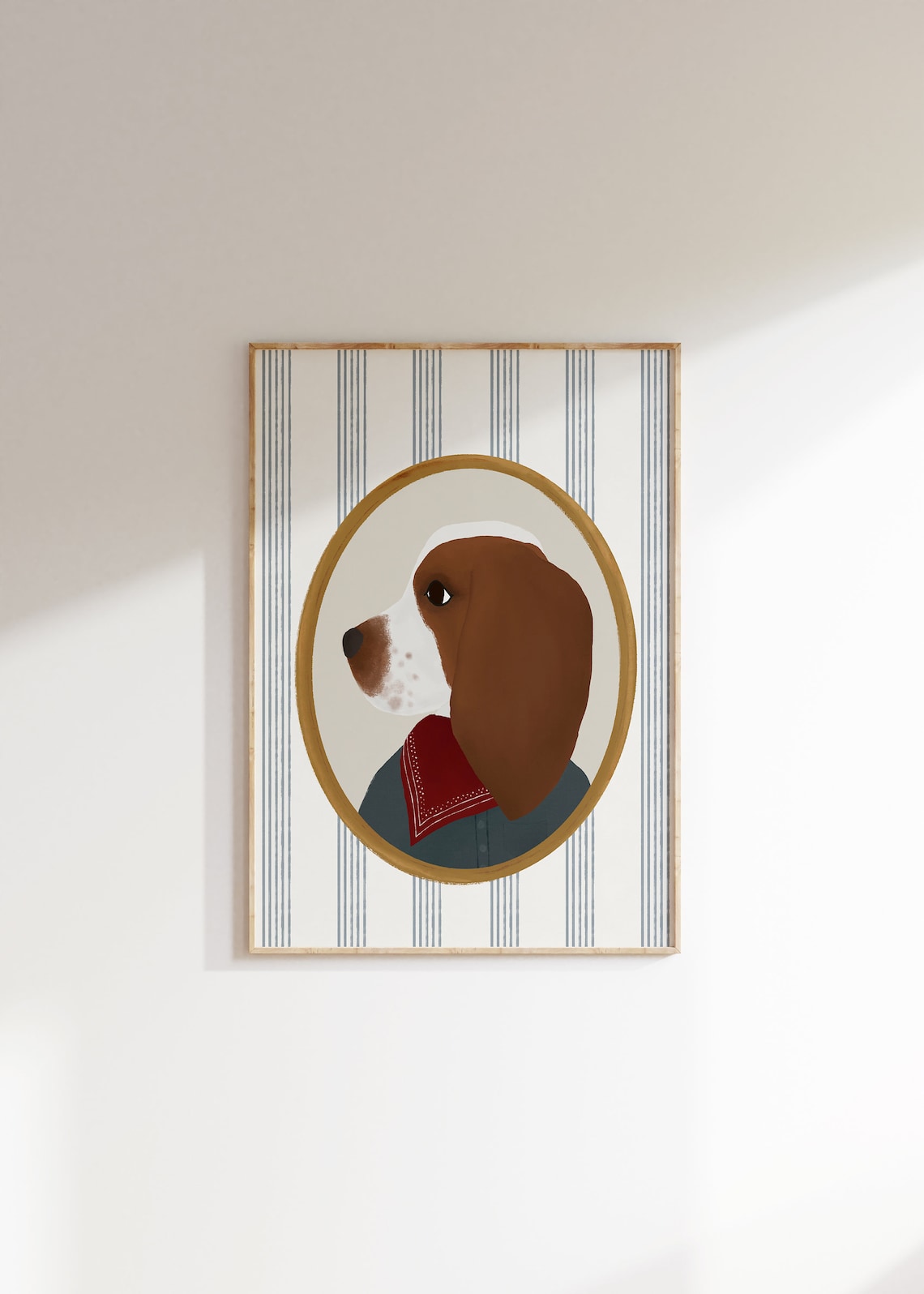 Basset Hound Vintage Aesthetic Nursery Art Print