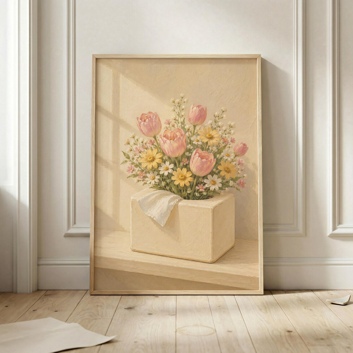 Tulip Bouquet Vintage Floral Poster
