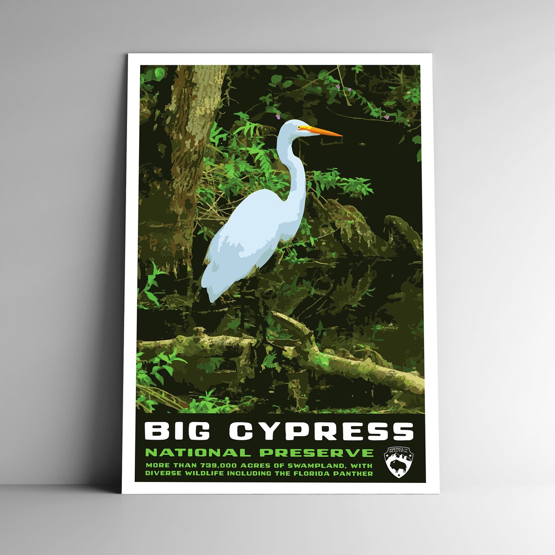 Big Cypress National Preserve Vintage Travel Poster