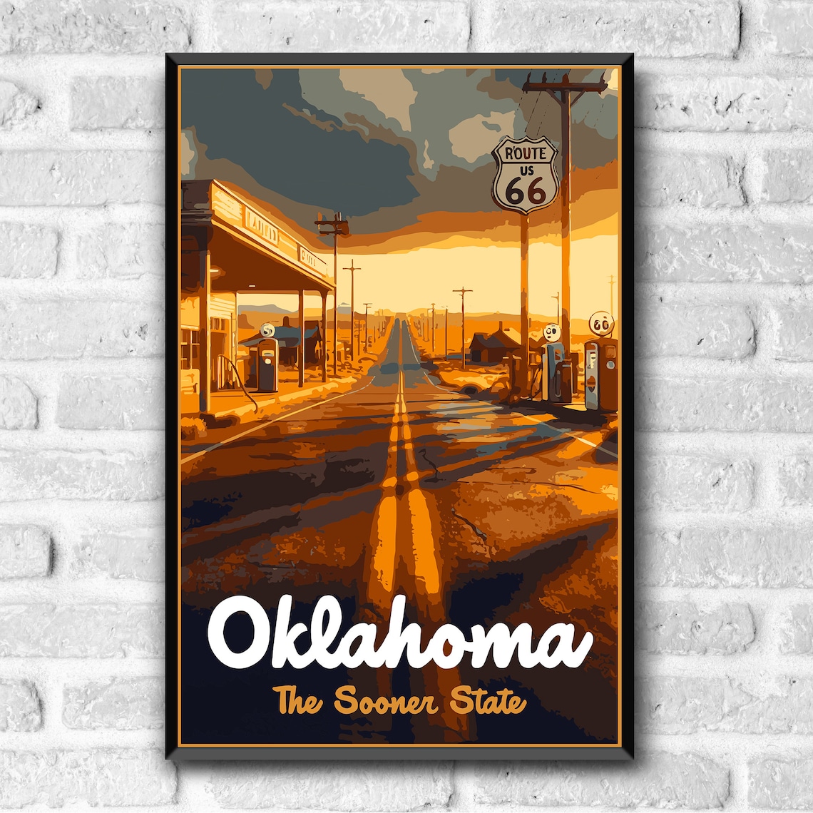 Oklahoma The Sooner State Vintage Travel Poster - Image 3