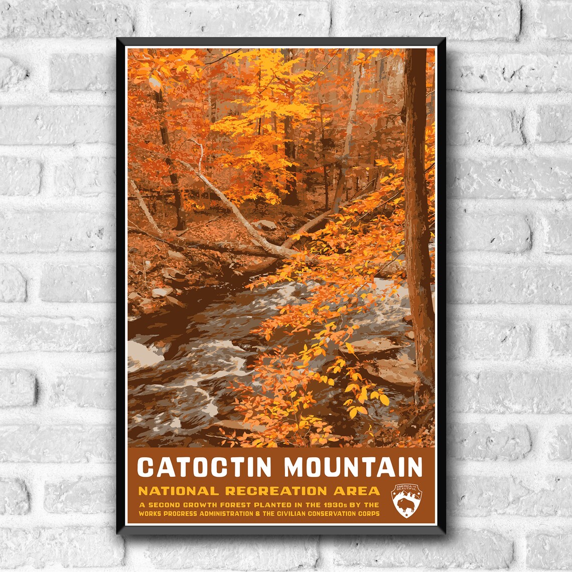 Catoctin Mountain National Recreation Area Vintage Travel Poster - Image 3