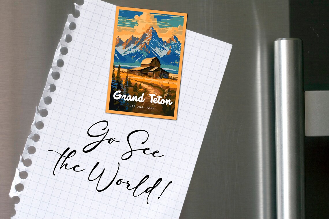 Grand Teton National Park Postcard Wall Art Print - Image 2