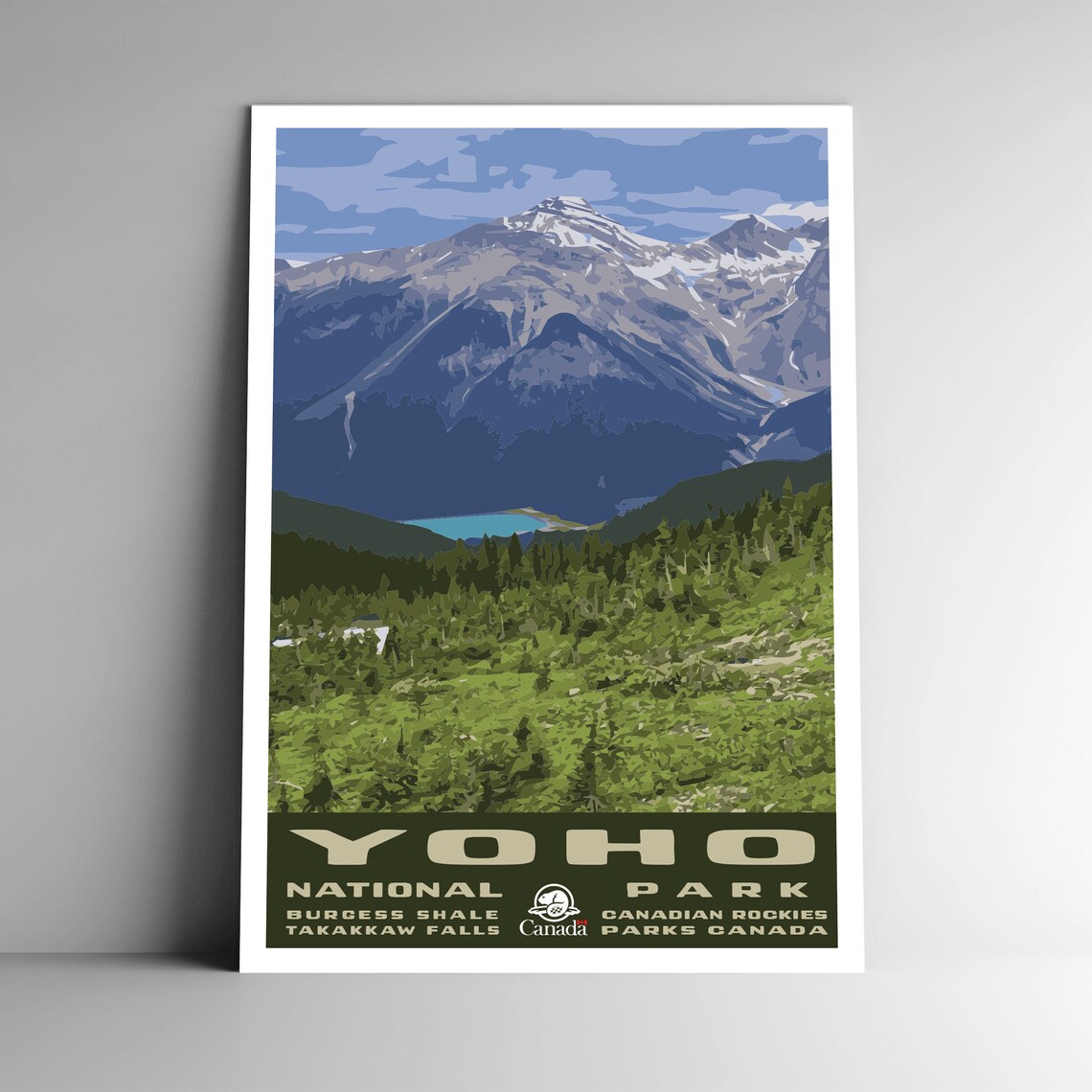 Yoho National Park Vintage Travel Poster, Alberta