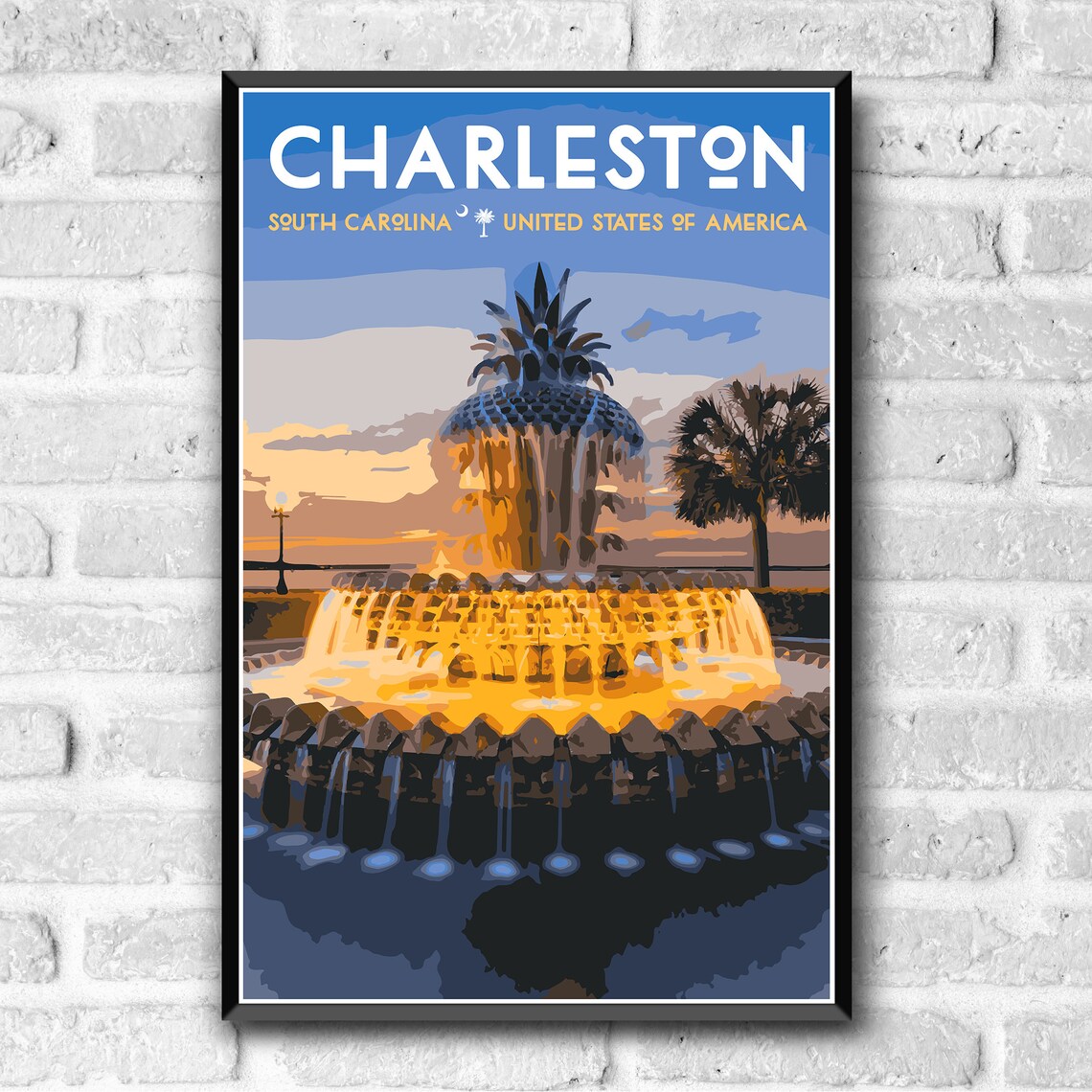 Charleston South Carolina Vintage Style Travel Poster - Image 3