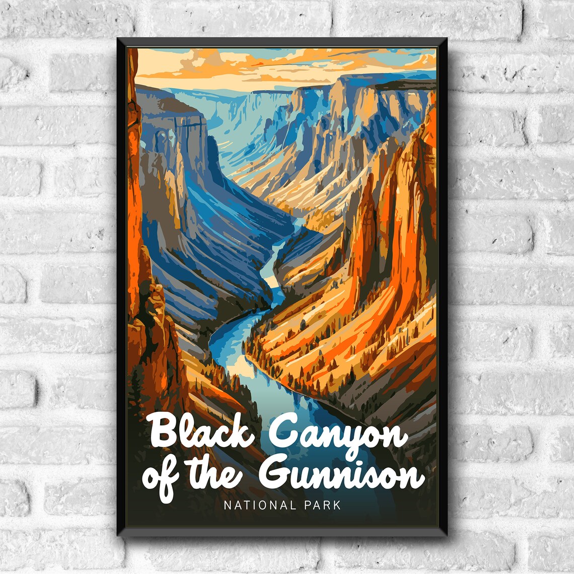 Black Canyon Of The Gunnison Vintage Travel Poster - Image 3