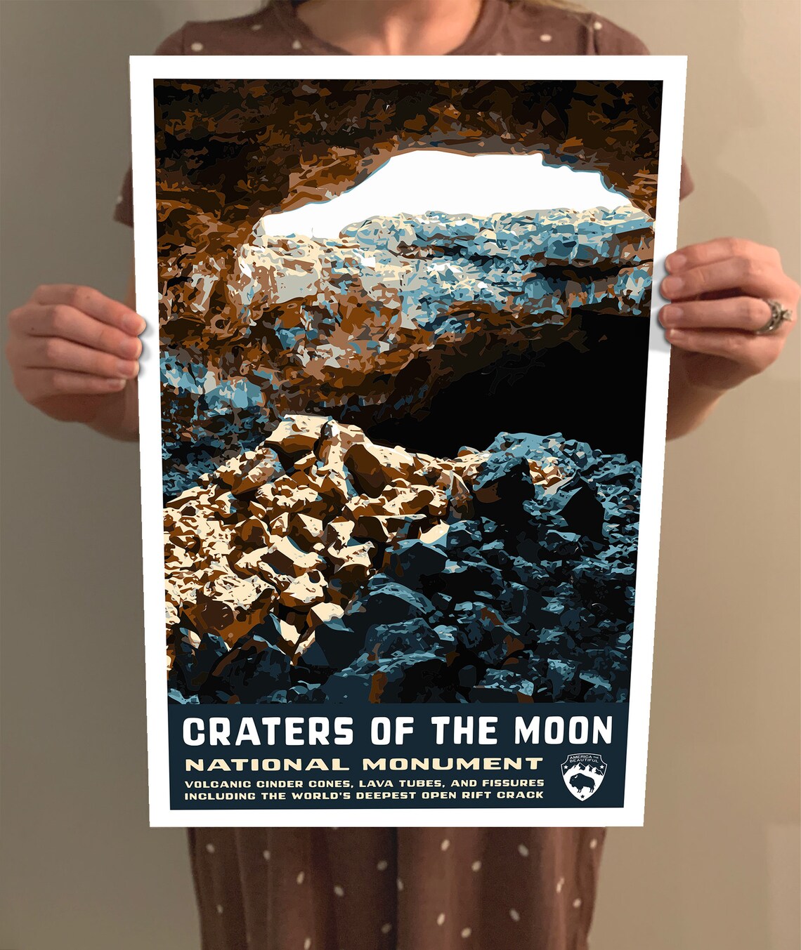 Craters Of The Moon WPA-Style Vintage Travel Poster - Image 2