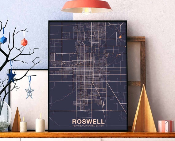 Reswell New Mexico Hometown City Poster Print