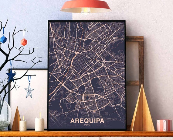 Arequipa Peru Sand Purple Poster Color Hometown City Print Modern Home Decor Office Decoration Wall Art Dorm Bedroom Gift