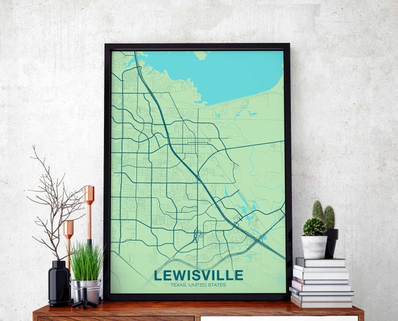 Lewisville Texas Hometown City Poster Print