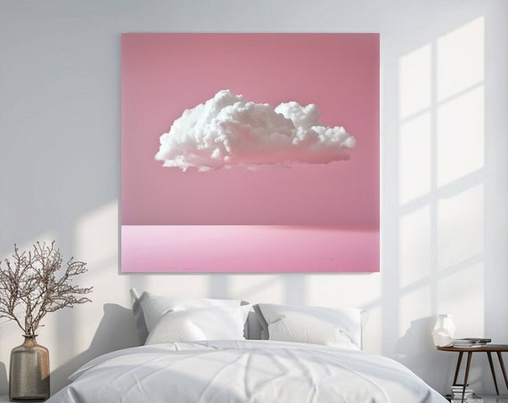 Cloud Design Pink Abstraction Print Picture Home Decor Wall Art Gift Room Decor Wall Hangings