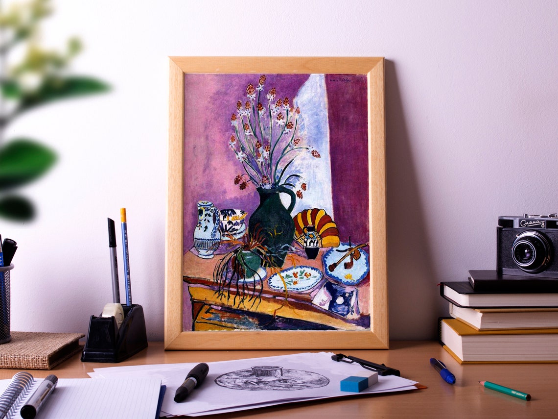 Still Life with Asphodels Classic Matisse Floral Painting Poster