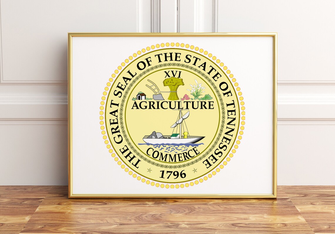 Tennessee State Seal Poster Print Wall Dcor