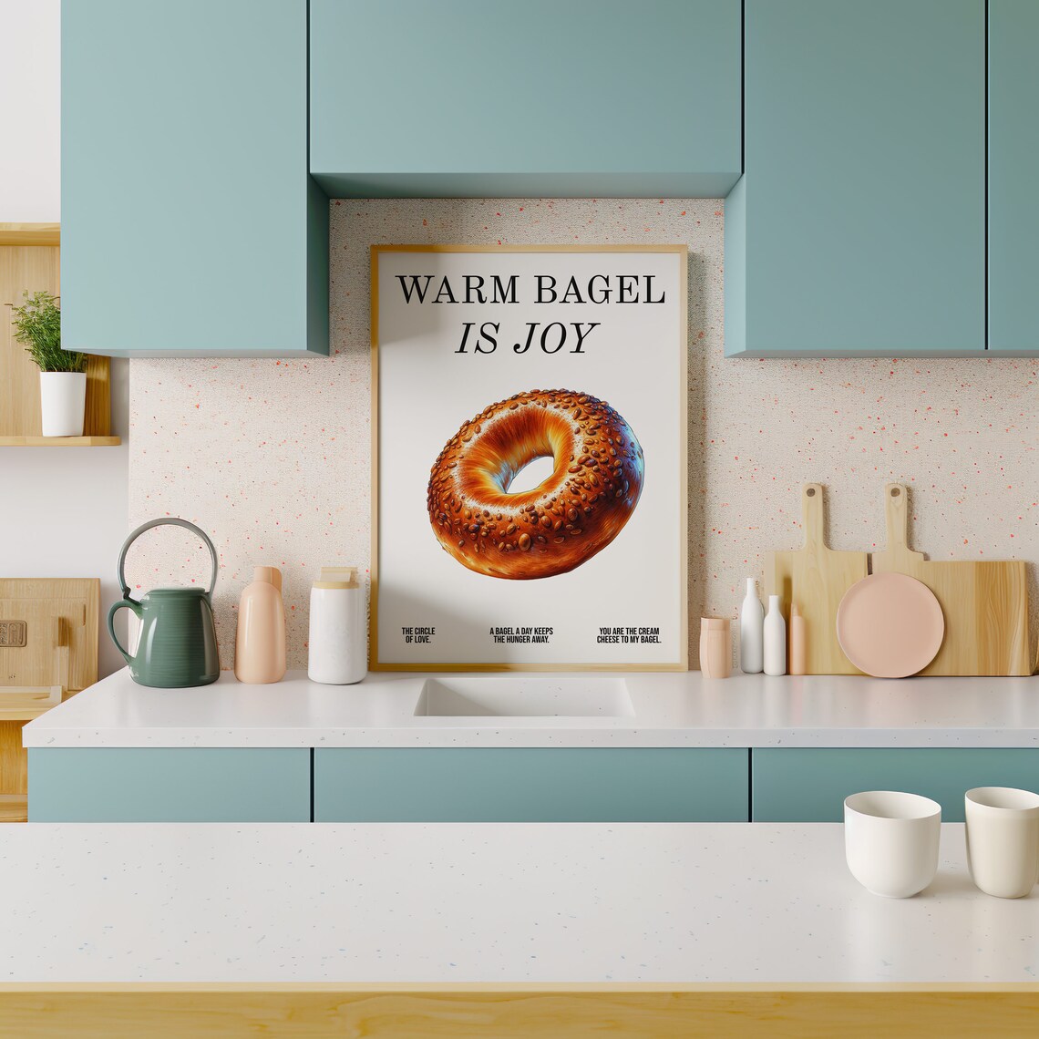 Bagel Art Print, Montreal New York Food Illustration - Image 2