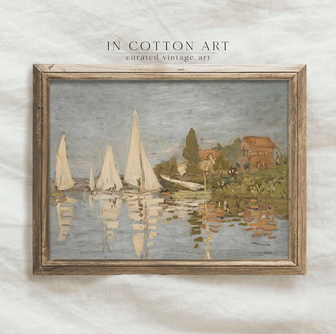 Sailboat Vintage Coastal Art Print, Nursery Decor - Image 4