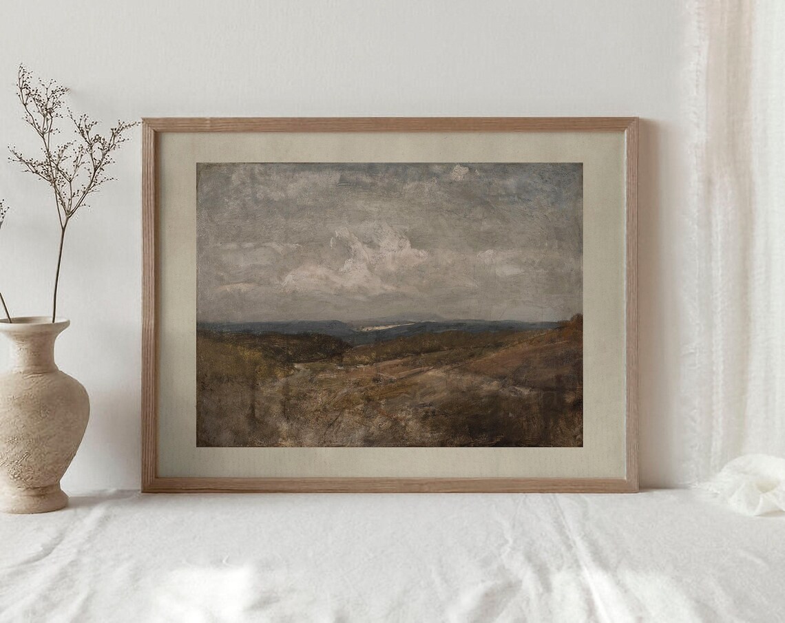 Vintage Abstract Landscape Art Print, Rustic Neutral - Image 2