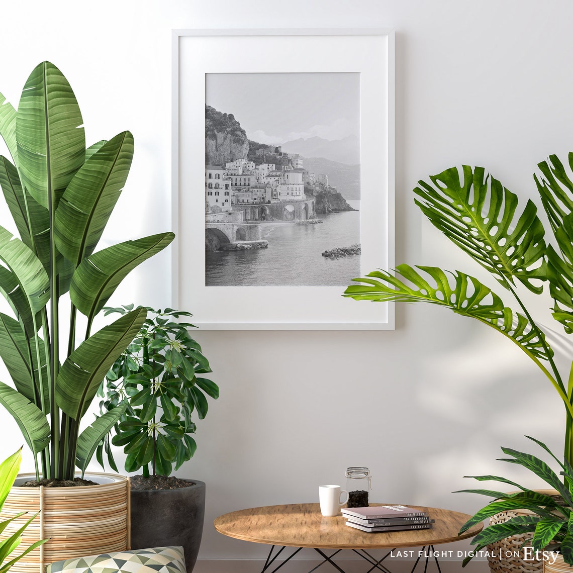 Italy Amalfi Coast Cliffside Village Arches Seaside View Poster - Image 4