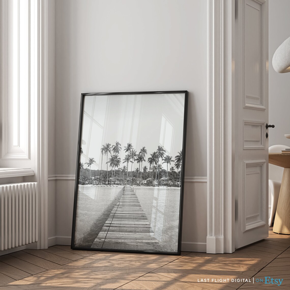 Cancun Black and White Travel Poster, Coastal Cityscape - Image 2