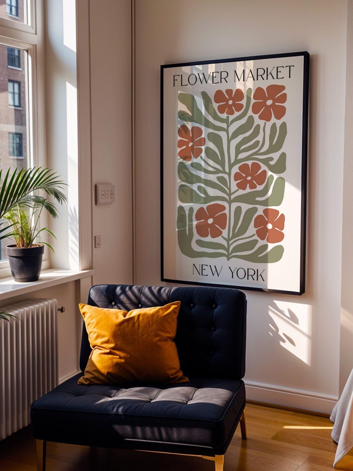 New York Flower Market Art Print, Matisse Style - Image 3