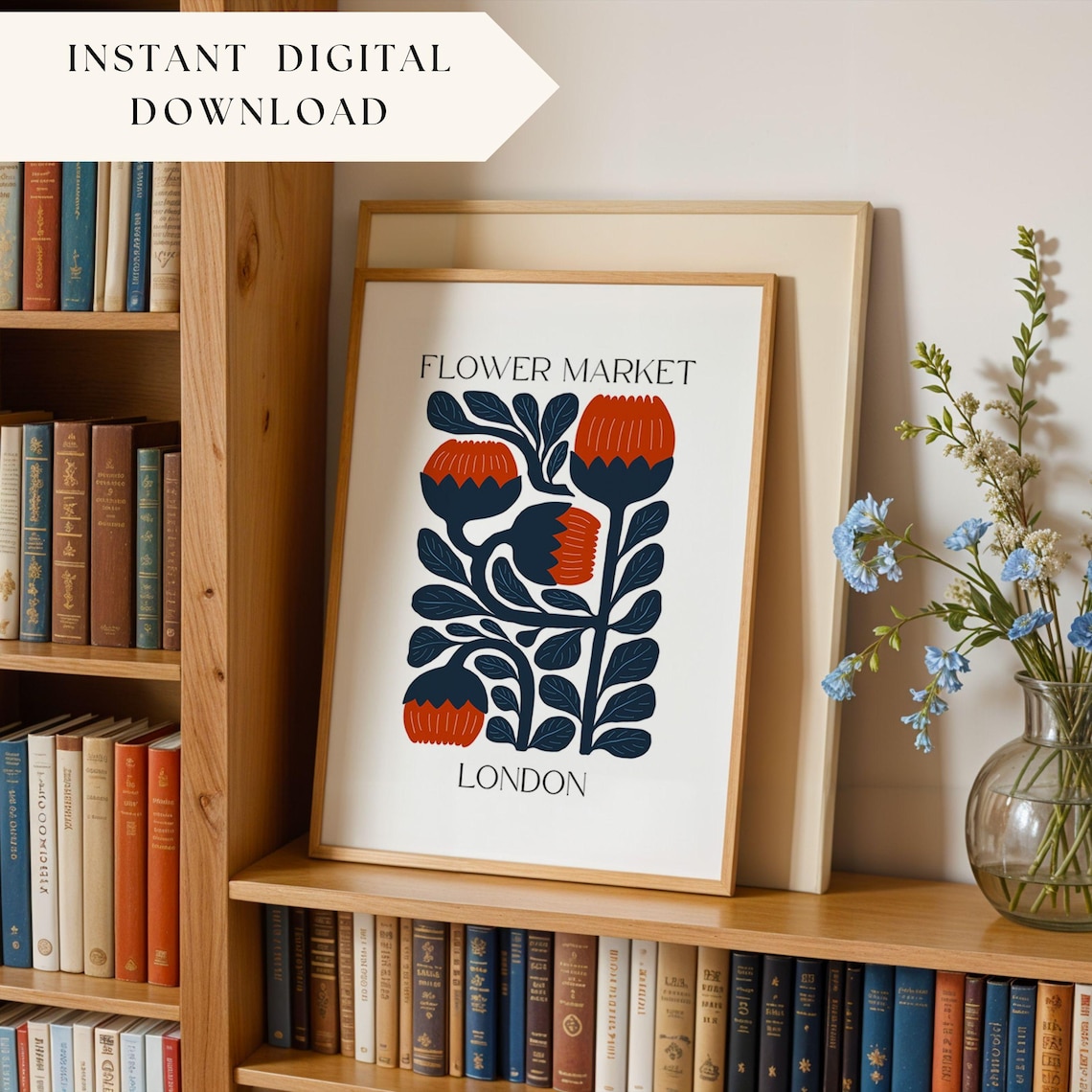 London Flower Market, Botanical City Print
