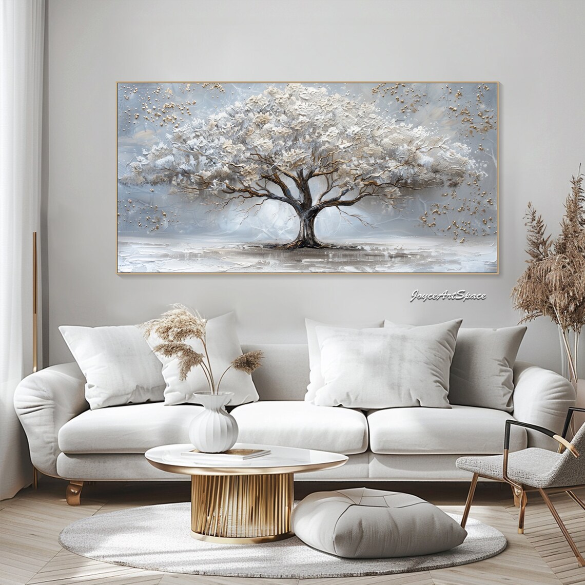 Abstract Tree Landscape, Oil Painting Art Print - Image 3